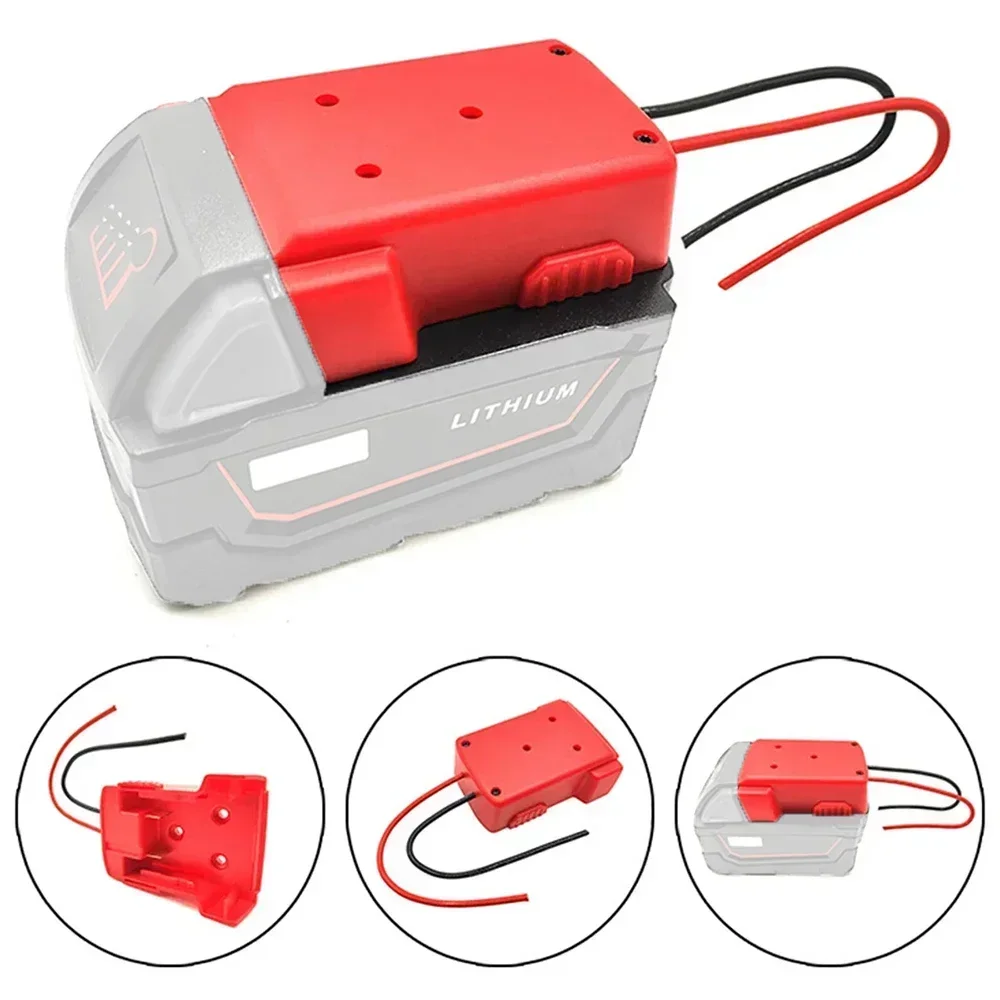 Imagem -02 - Conector Adaptador de Bateria de Lítio para Milwaukee M18 18v Li-ion Bateria Faça Você Mesmo Fonte de Alimentação Adaptador de Roda Dock Holder 4811-1815