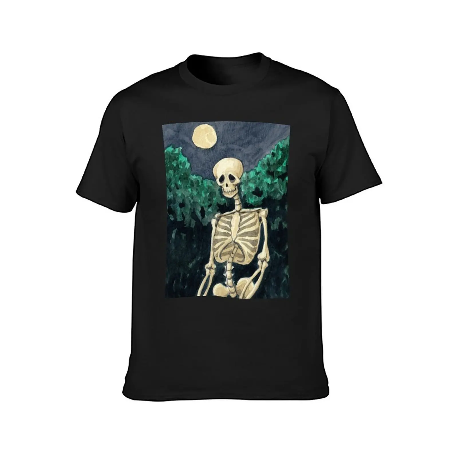 Solemn Skeleton T-Shirt kawaii clothes anime t shirts anime valentines clothes t shirt for men