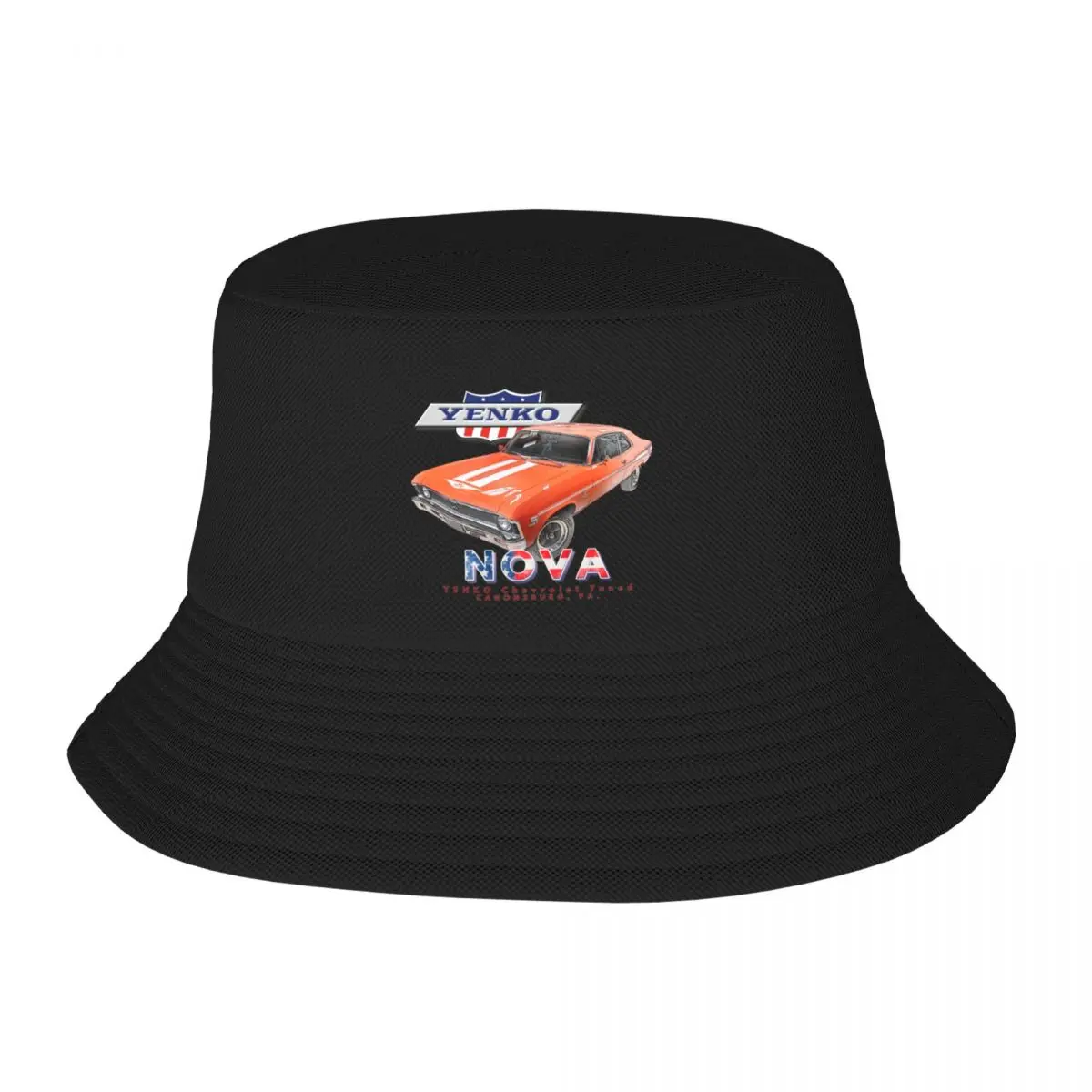 

Yenko Nova 427 Muscle Racecar Hotrod Bucket Hat Dropshipping Hip Hop Hats For Men Women's