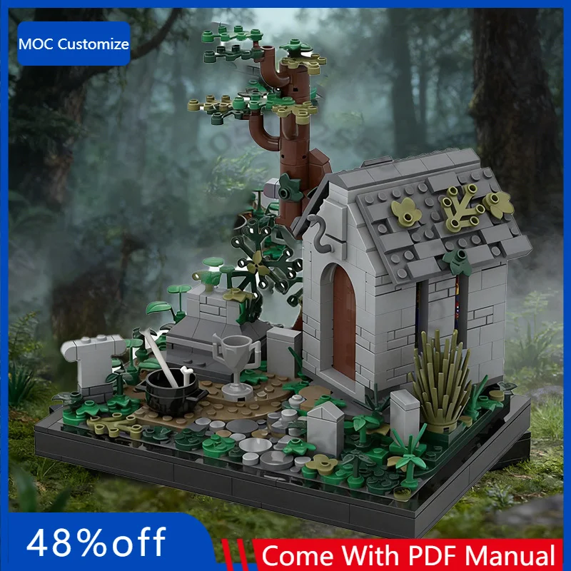 

551 деталь: Конструктор MOC «Городская улица: Кость отца» — модульный, технологичный, для детей, простой в сборке, DIY, праздничный подарок