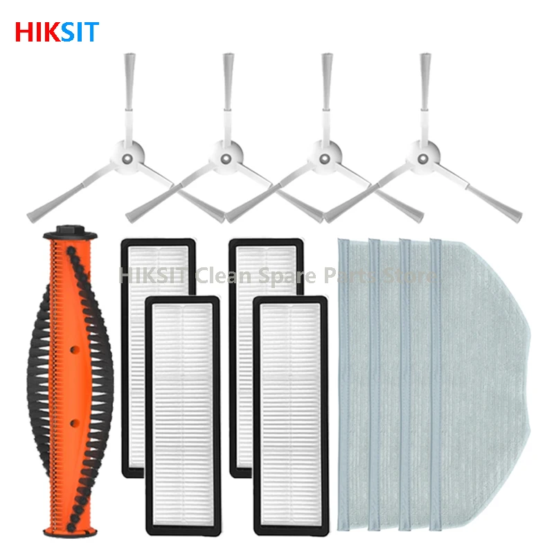 Roller Brush HEPA Filter Accessories For Xiaomi Robot Vacuum S10T STFCR01SZ Anti-Winding Sweeping And Mopping Cleaner Mop Cloth