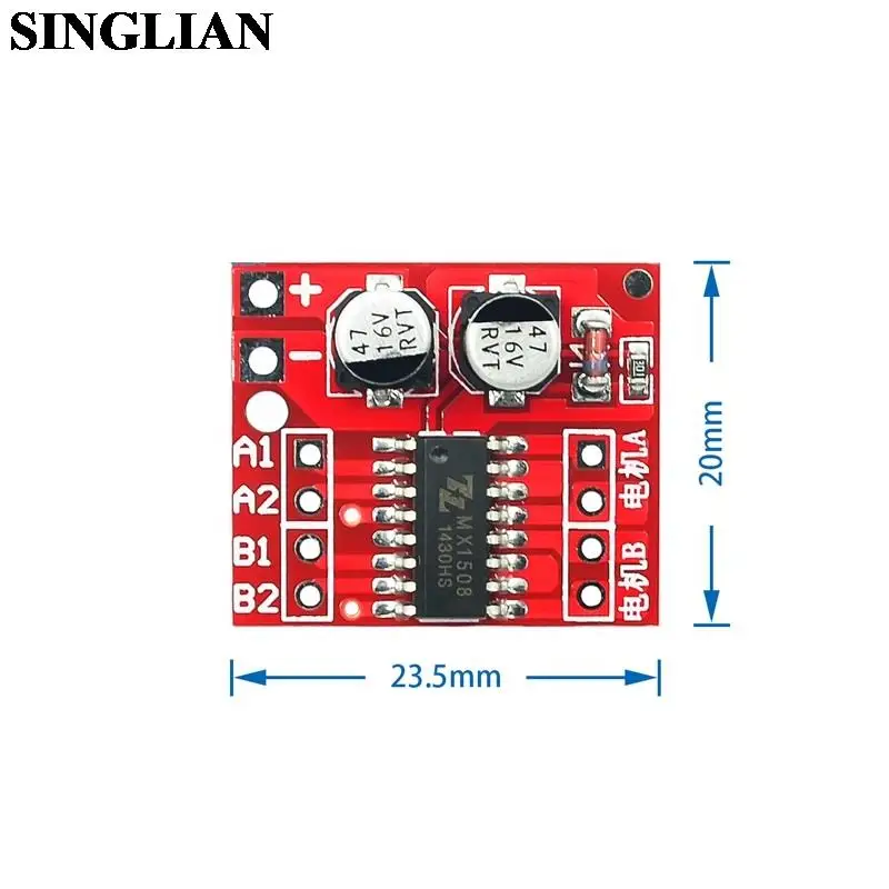 2-Way DC Motor Drive Module Forward And Reverse PWM Speed Regulation Dual H-bridge Stepping Motor Mini Super L298N For Arduino