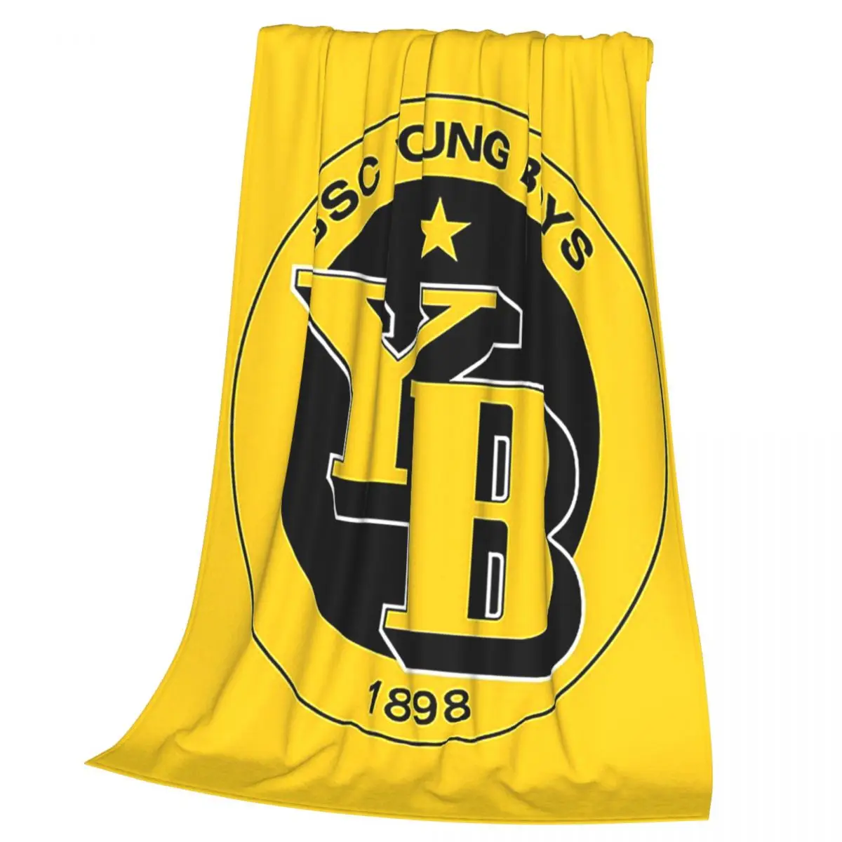 BSC Young Boys Swiss Football Sports Fans Blankets Soft Warm Flannel Throw Blanket Bedding for Bed  Picnic Travel Home Sofa