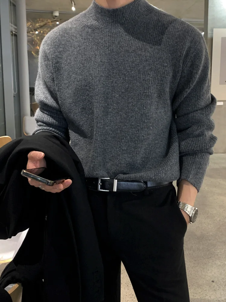 

Мужские пуловеры с меховым воротником для студентов: готический стиль, темный принт, городской панк, для ночных клубов и вечеринок, зимние, уникальные, модные, эстетичные, шерстяные