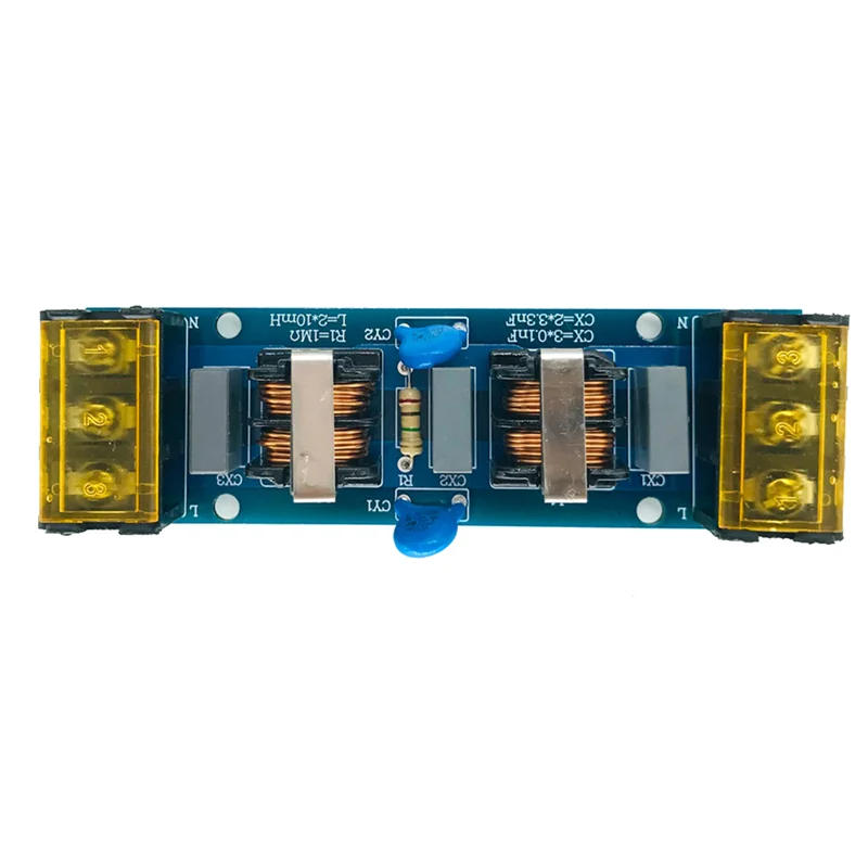 EMI High Frequency Two-Stage Power Low-Pass Filter Board 6A for Power Supply Amplifier PCB Electrical Access Filter