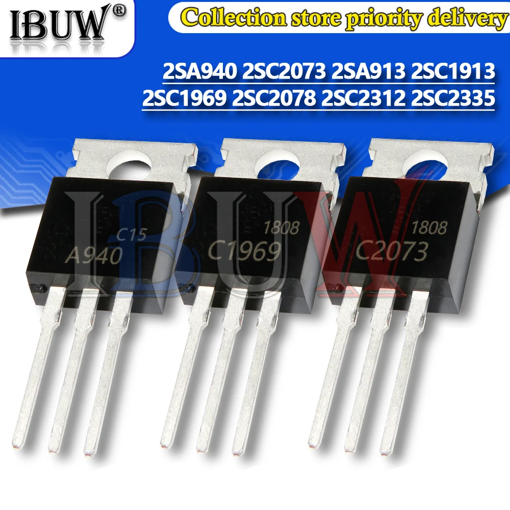 10 sztuk 2SA940 2SC2073 2SA913 2SC1913 2SC1969 2SC2078 2SC2312 2SC2335 2SC5027 A940 C2073 A913 C1913 C1969 C2078 C2312 C2335 C5027