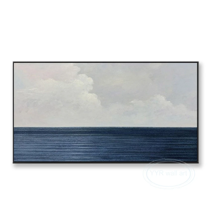 Abstract Sea and Sky Connected Oil Painting  Handmade Oil Painting Home Decoration For Living Room Dining Room And Bedroom Mural