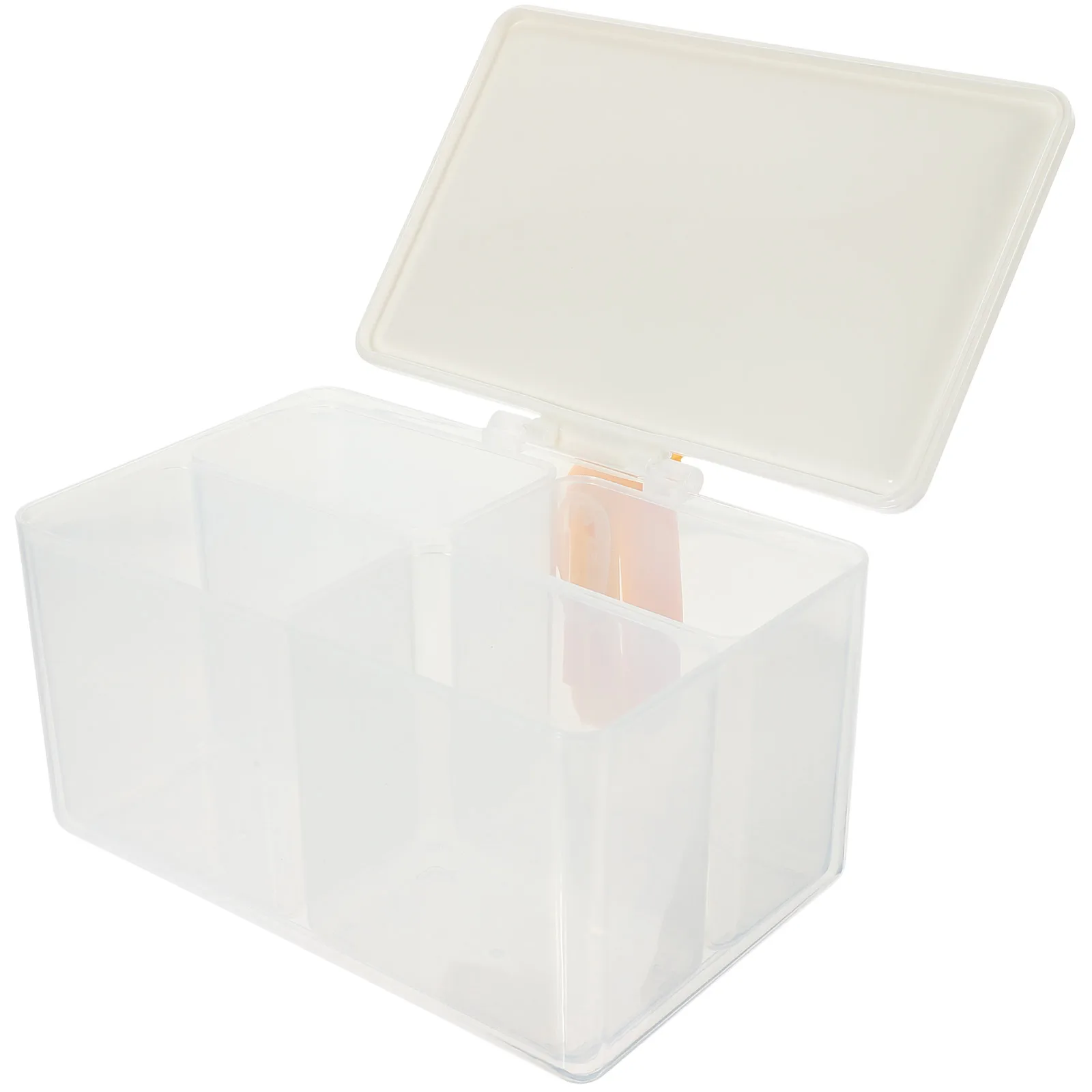 

Waterproof Cotton Swab Storage Box 2 Compartments Makeup Organizer Vanity Desk Container Pad Holder Separate Box Cotton Swabs