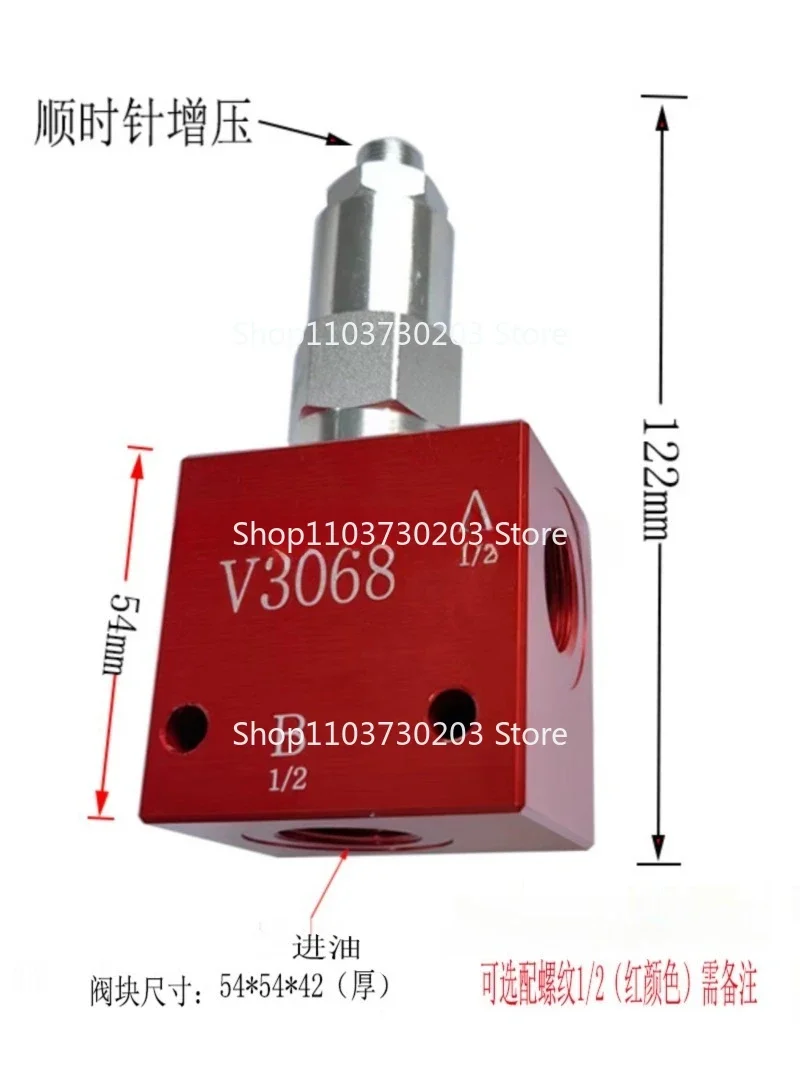 V3068 Manually Adjustable Hydraulic Valve Pressure Relief Valve With Valve Block