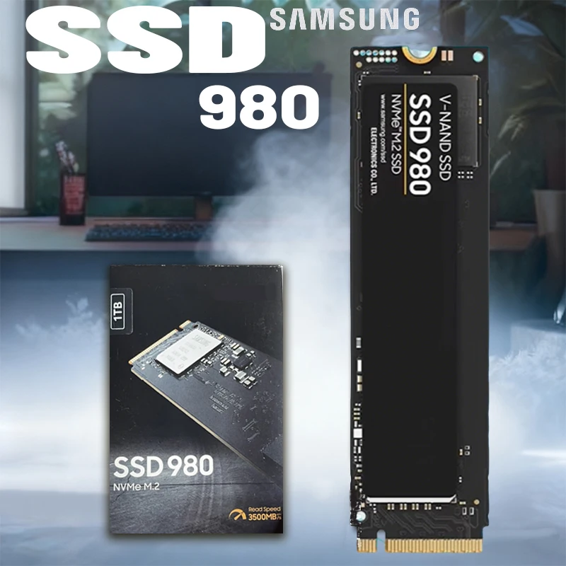

Для Samsung 980 SSD 250 ГБ 500 ГБ 1 ТБ NVMe M.2 2280 PCIe Gen3 x4 Внутренний твердотельный накопитель до 3500 МБ/с
