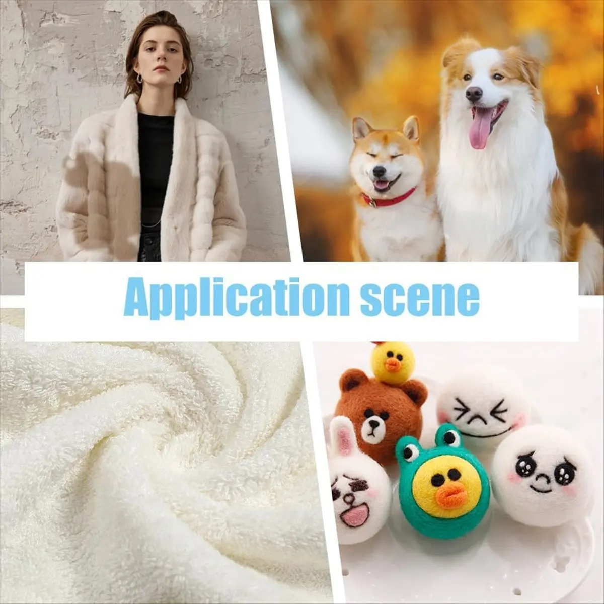 Y17A 4Pcs Wool Brush Hand Carders Slicker Brush Needle Felting Brush with Solid Wood Handle Wheat Color for Dogs