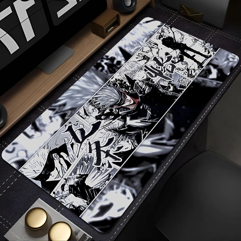 Mouse Pad Computer Laptop Anime Keyboard Mouse Mat J-jujutsu Kaisen Gojo Large Mousepad Keyboards Pad Gamers Decoracion Desk Mat