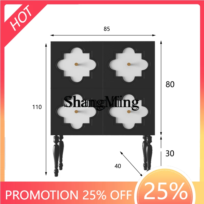 

ZYY exquisite advanced multi-layer storage storage cabinet home living room against the wall bedroom solid wood retro chest