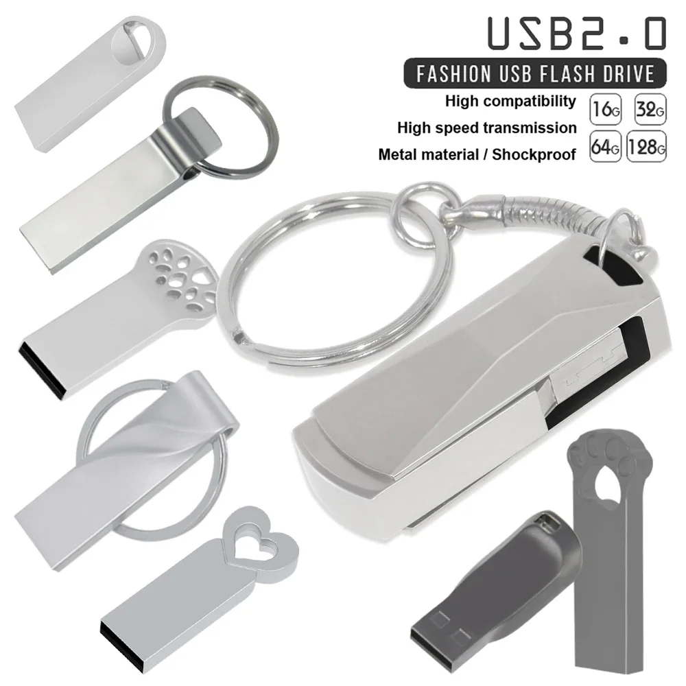 Real Capacity 64GB Hybrid Metal USB Flash Drive 32GB Mini Memory Stick Pendrive Photography Bulk usb-флеш-накопители 4GB 8GB16GB