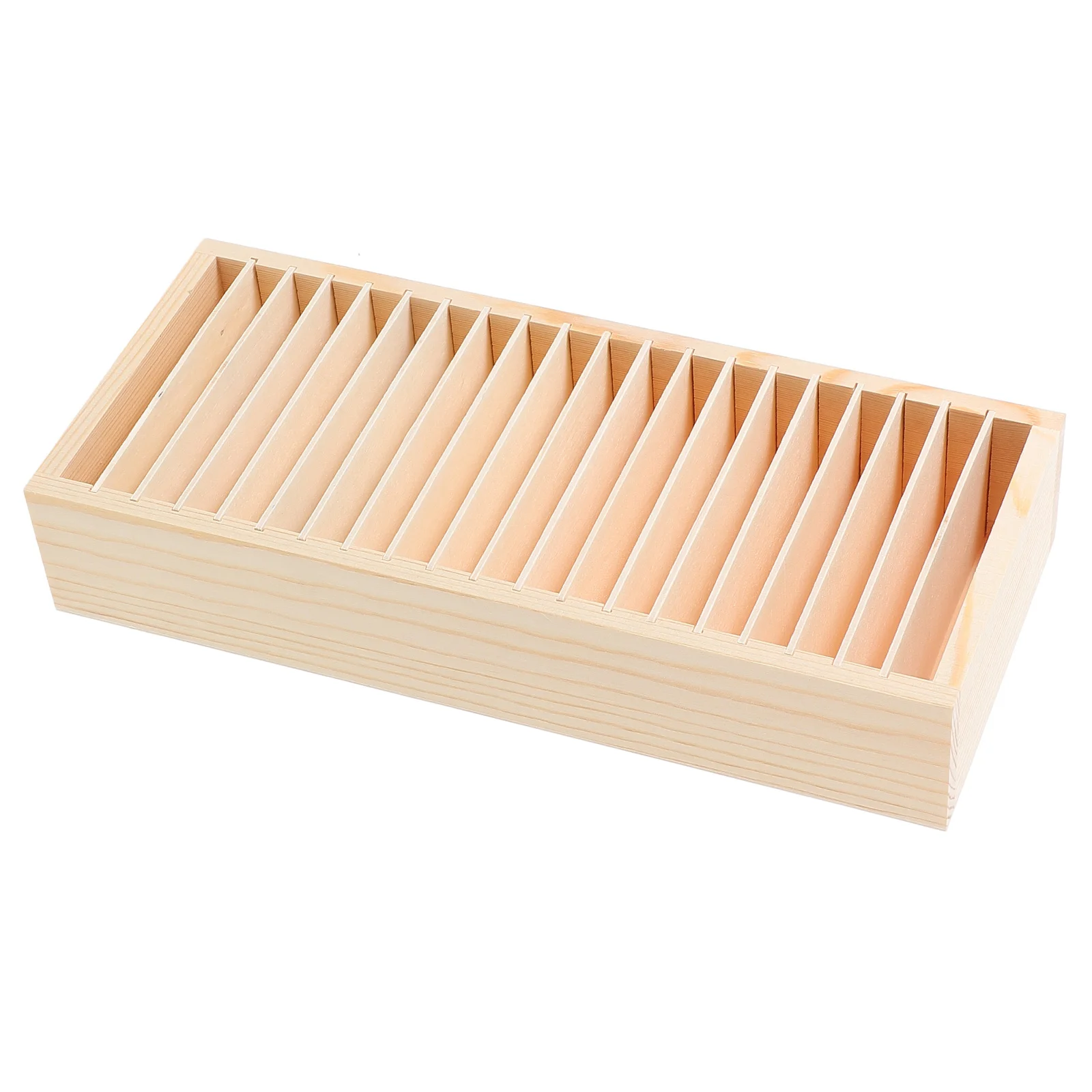 

Wooden Storage Box Business Cards Holder Desktop Organizer Compartment Case Name Cards Small Items Jewlery Photo Home Office Use