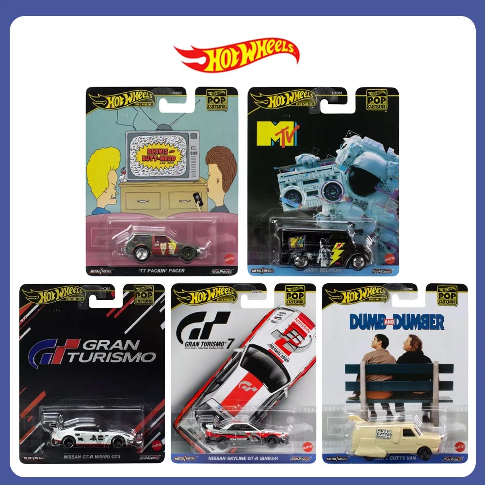 

Mattel Hot Wheels Pop Culture/Entertainment Nissan Skyline Mutt Cutts Van Dairy Delivery Packin Pacer Collectible Car Toys