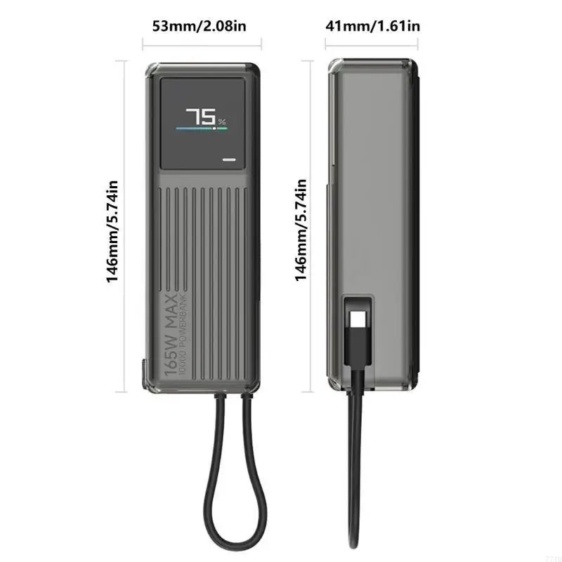 

77JD надежный держатель TPU для 165W PowerBank 10000 PB1165MI, предлагая легкую переносимость