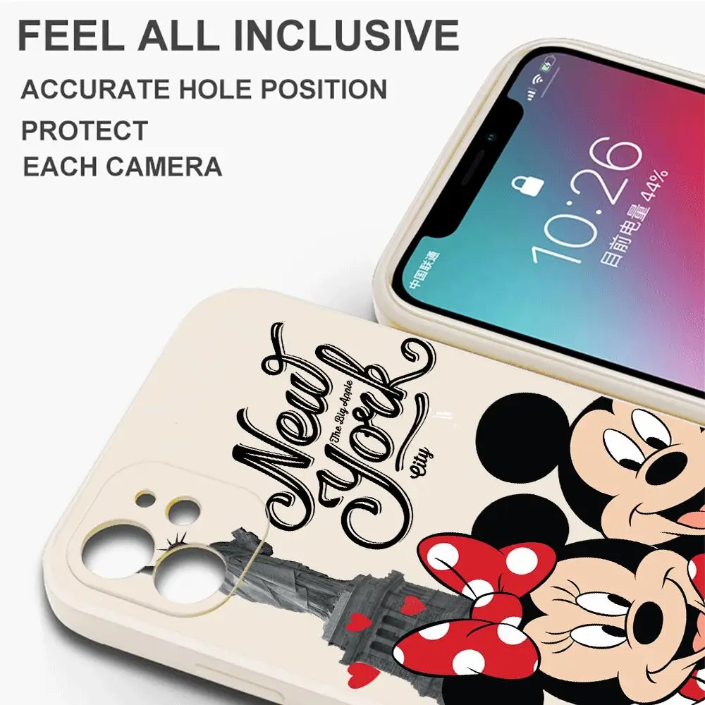 Case for Samsung Galaxy S24 Ultra S23 Ultra 5G S21 S20 FE S22 Plus S23 5G S24 Plus Disney Mickey Minnie Mouse Cover Print Luxury