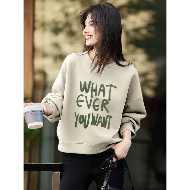 Felpe da donna Abiti natalizi Donna Oversize Primavera Abbigliamento sportivo adorabile Crew Basic Divertente Multi-stile Simpatico girocollo