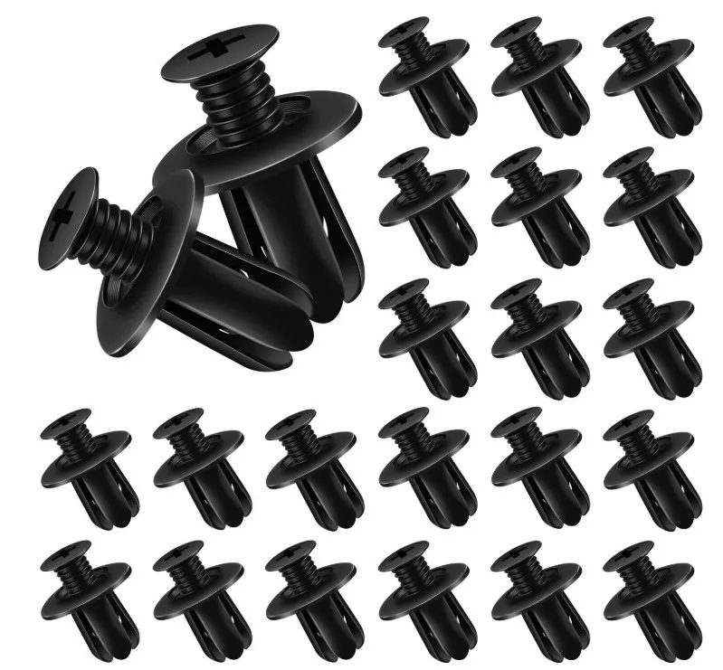 100PCS Universal Plastic Fender Trim Panel Clips Rivets Bumper Fender Plastic Rivets Fasteners Auto Body Accessories for Toyota