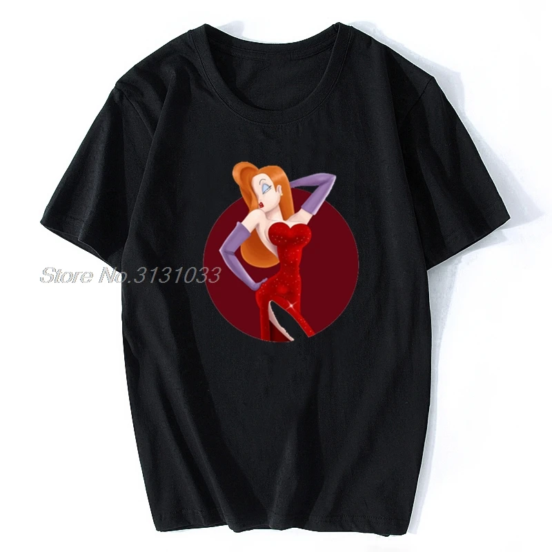 Unique American Sleeve Tops Tees Summer Round Neck Gotham Male T-shirts Jessica Rabbit Unique Tshirts Coupons