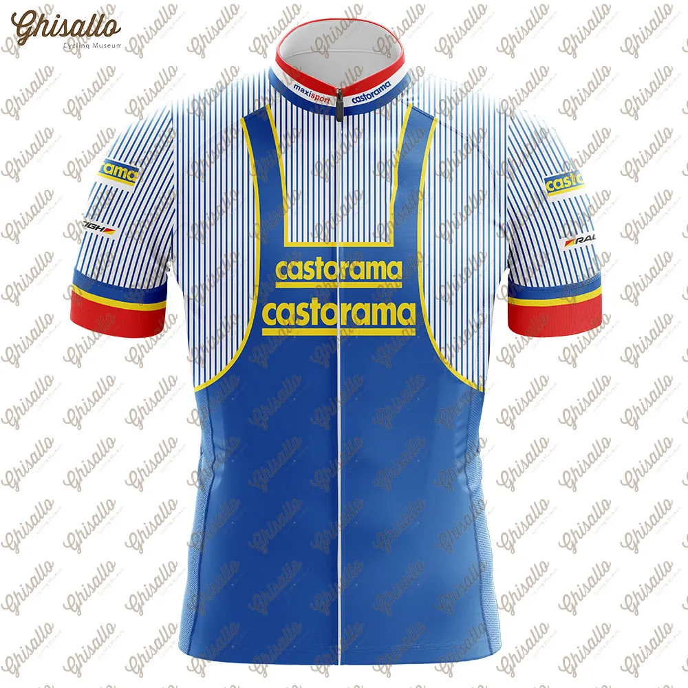 Retro Cycling Jersey for Men, Short Sleeve, Reflective, MTB Maillot, Downhill, Pro Team, Mountain Bicycle Clothing, Summer