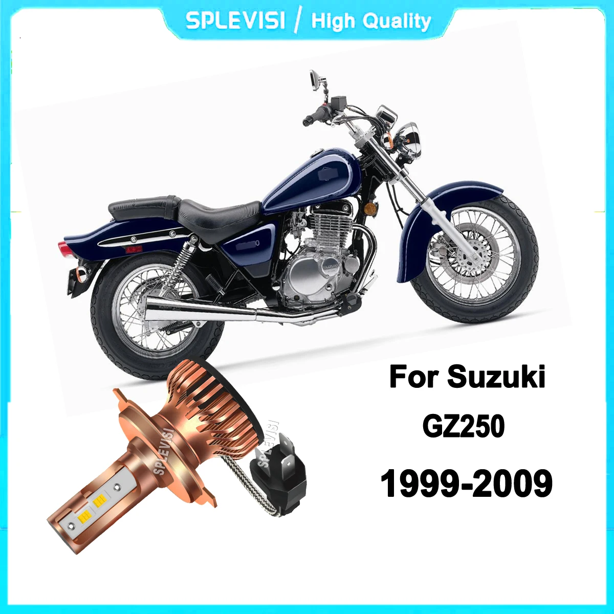 

H4 9003 HB2 LED Motorcycle Headlight - offering with superior road coverage For Suzuki GZ250 1999 2000 2001 2002 2003 2004-2009