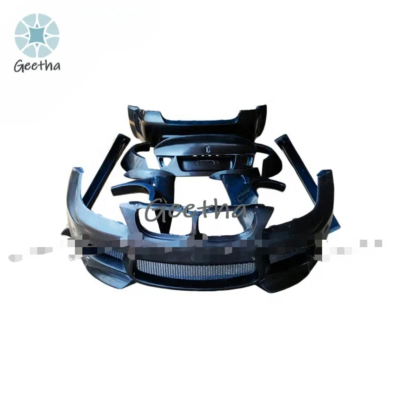 

For BMW 3 Series E90 Wide Body Kit Tuning to Vors Style Front Bumper Side Skirts Wheel Eyebrow Fender Engine Hoods Bodykit