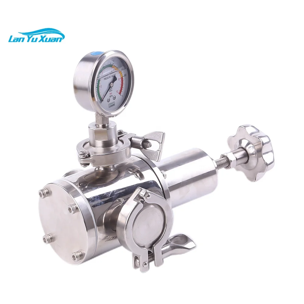 2 Inch Stainless Steel SS304 Food Grade Pipe Line Liquid Pressure Regulator Sanitary Gas Pressure Reducing Valve