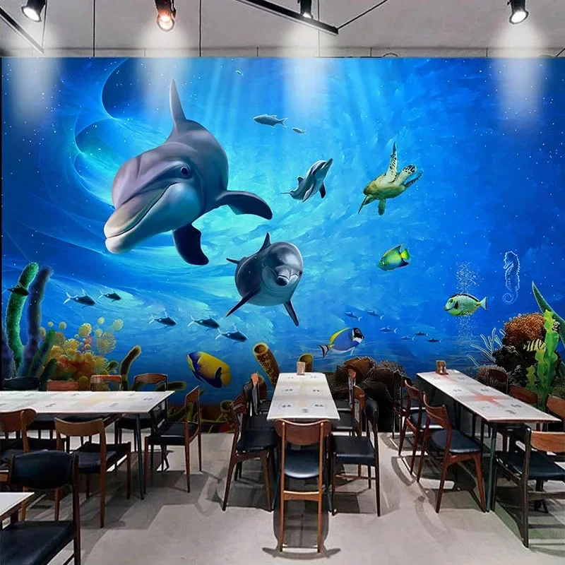 

Custom 3D Mural Wallpaper Deep Sea Underwater World Background Wallpaper For Bedroom Walls Papel De Parede Home Décor Tapety Art