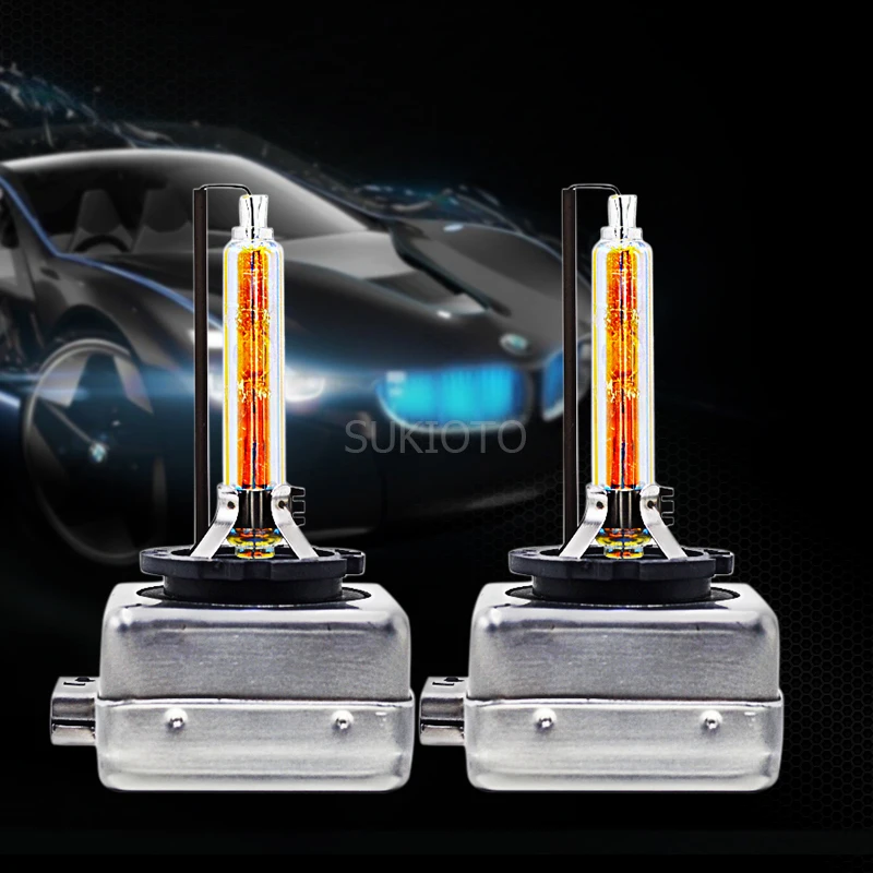 2PCS SUKIOTO CLASSIC XENSUKIT 55W Xenon D1S 3000K Yellow D2S Xenon Bulb 4300K 5000K 6000K D3S Xenon D1S 35W Car Headlight Bulbs