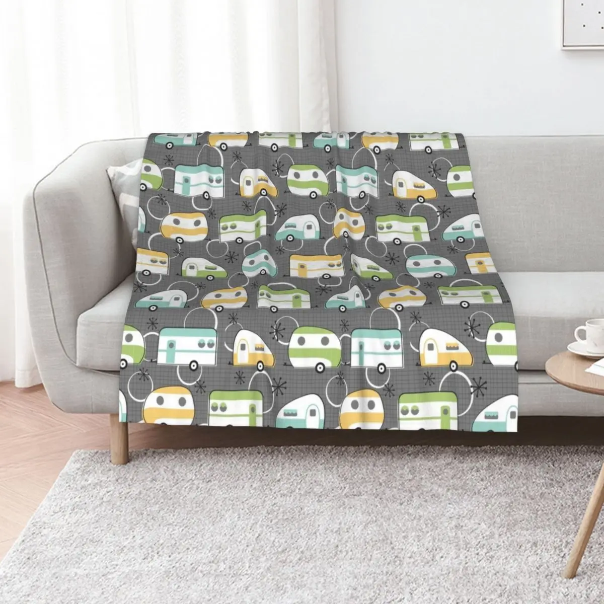 Happy Campers Throw Blanket Sofa valentine gift ideas Blankets For Baby manga Baby Fashion Sofas Blankets