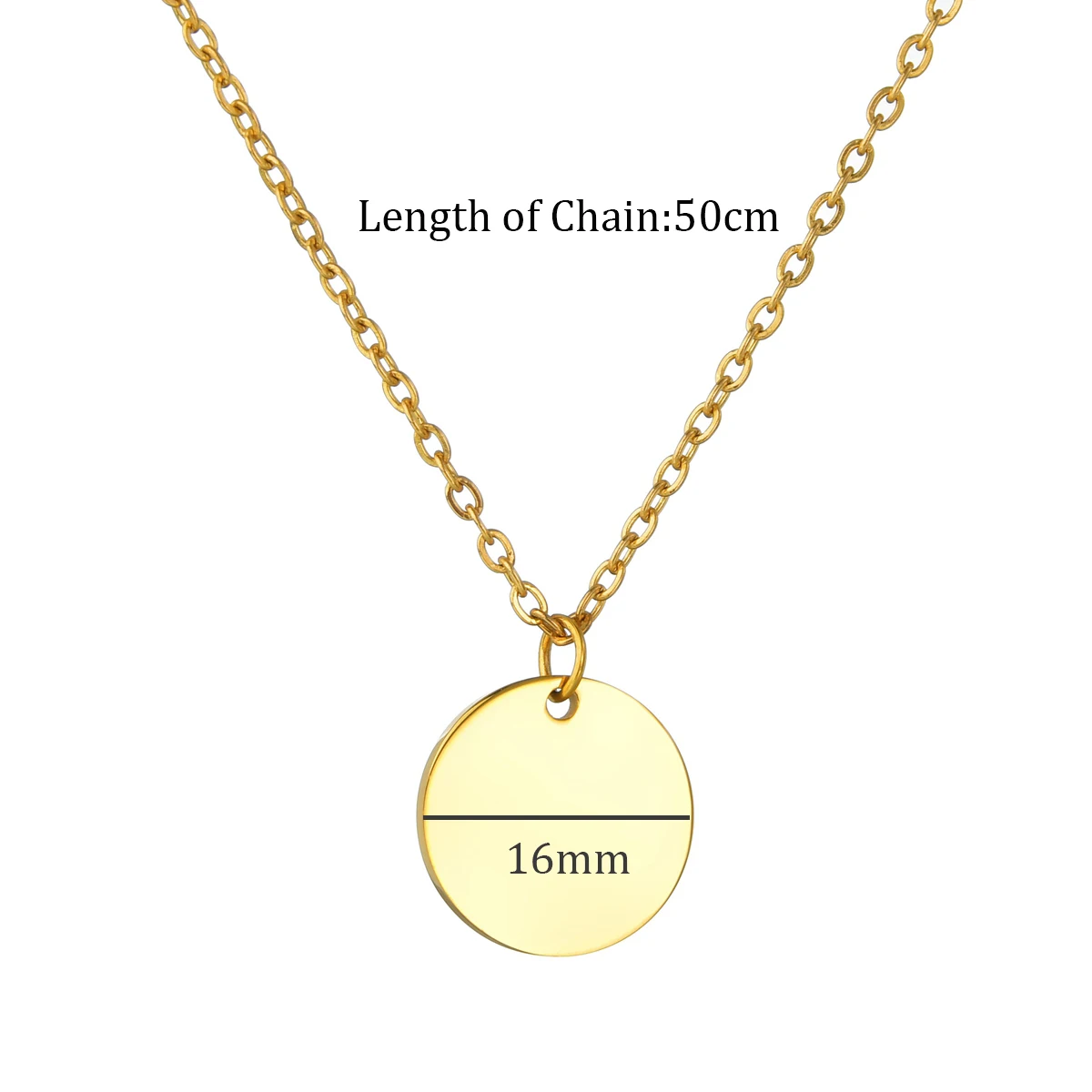 Kissmoon Personalized Engraved Name Date Necklace for Women Stainless Steel Custom Multiple Disc Family Necklace Jewelry Gift