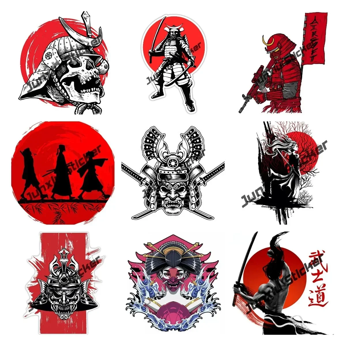 

Japanese Ronin Bushido Sticker Japan Samurai Warrior Vinyl Decal Camper Windows Waterproof Scratch-Proof Sunscreen Decortion