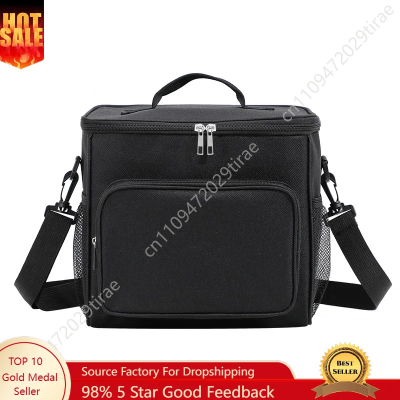 Tas Bento Tebal Kain Oxford Tas Insulasi Portabel Kapasitas Besar Tas Bahu Piknik Luar Ruangan Tas Makan Siang Pelajar