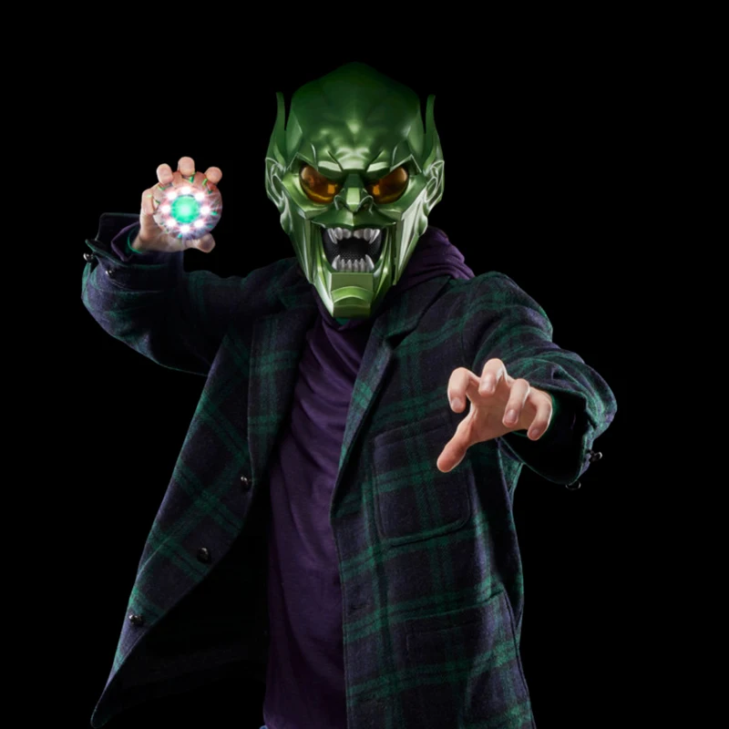 Genuino Marvel Legend Spider Man: No Way Home casco de duende verde bombas de calabaza periférico de animé modelo genial Kit de modelismo regalo