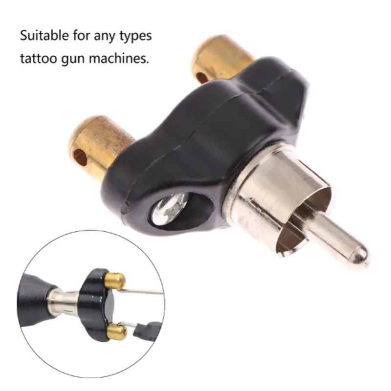 Tattoo Machine RCA Interface Converter Professional Alloy Tattoo Machine Clip Cord Adapter Tattoo Power Supply Cable Accessories