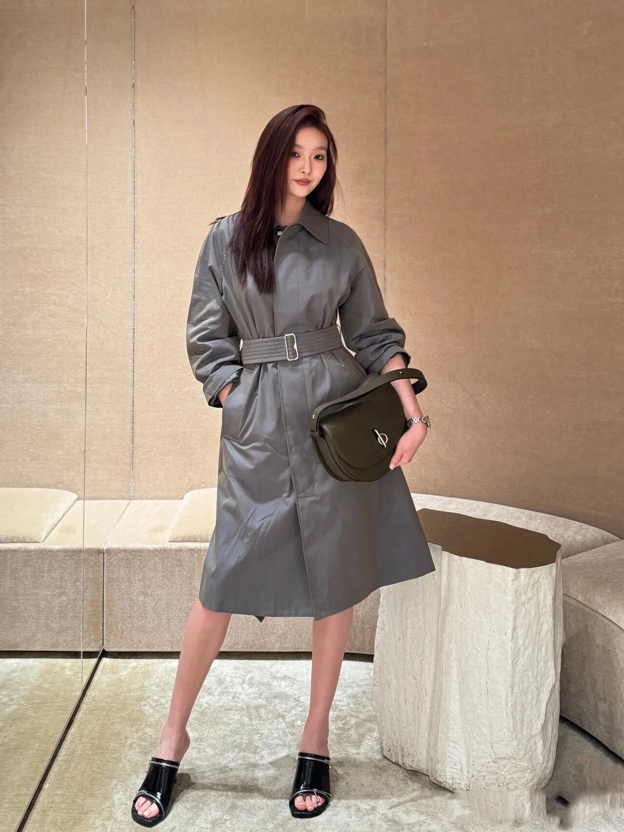 Bur Luxury Elegant Women's Winter Trench New in Coats & Jackets 2024 Outdoor Long Clothes Eam Ladies Outerwears Clothing Spring