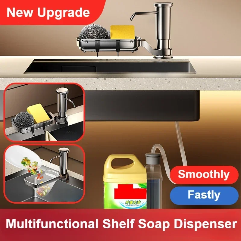 Upgraded Kitchen Soap Dispenser Kitchen Sink Dishwashing Liquid Extension Tube Detergent Hand Sanitizer High-pressure Extractor