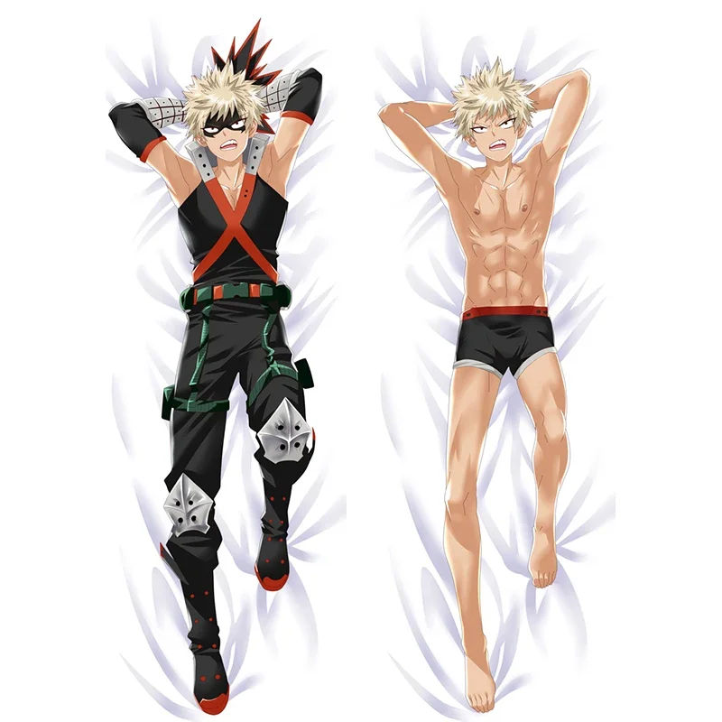 50x180cm anime dakimakura Boku no My Hero Academia Katsuki bakugo hug pillow cosplay otaku BL peachskin cushion pillow cover