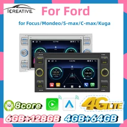 4G Network Car Radio Android 2Din for Ford Focus 2007 Mondeo S-max C-max Kuga Galaxy Fiesta Fusion Autoradio Multimedia Carplay