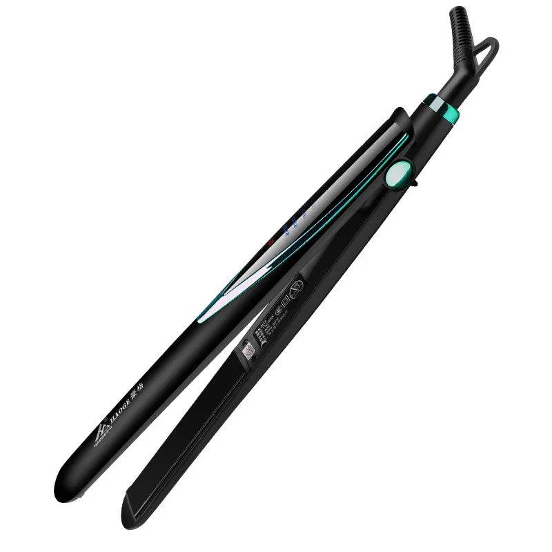 Professional 2in 1 Hair Straightener Iron Fast Warm-up LED Display Ceramic Coating Heating Plate Hair Straight Flat Iron Curl