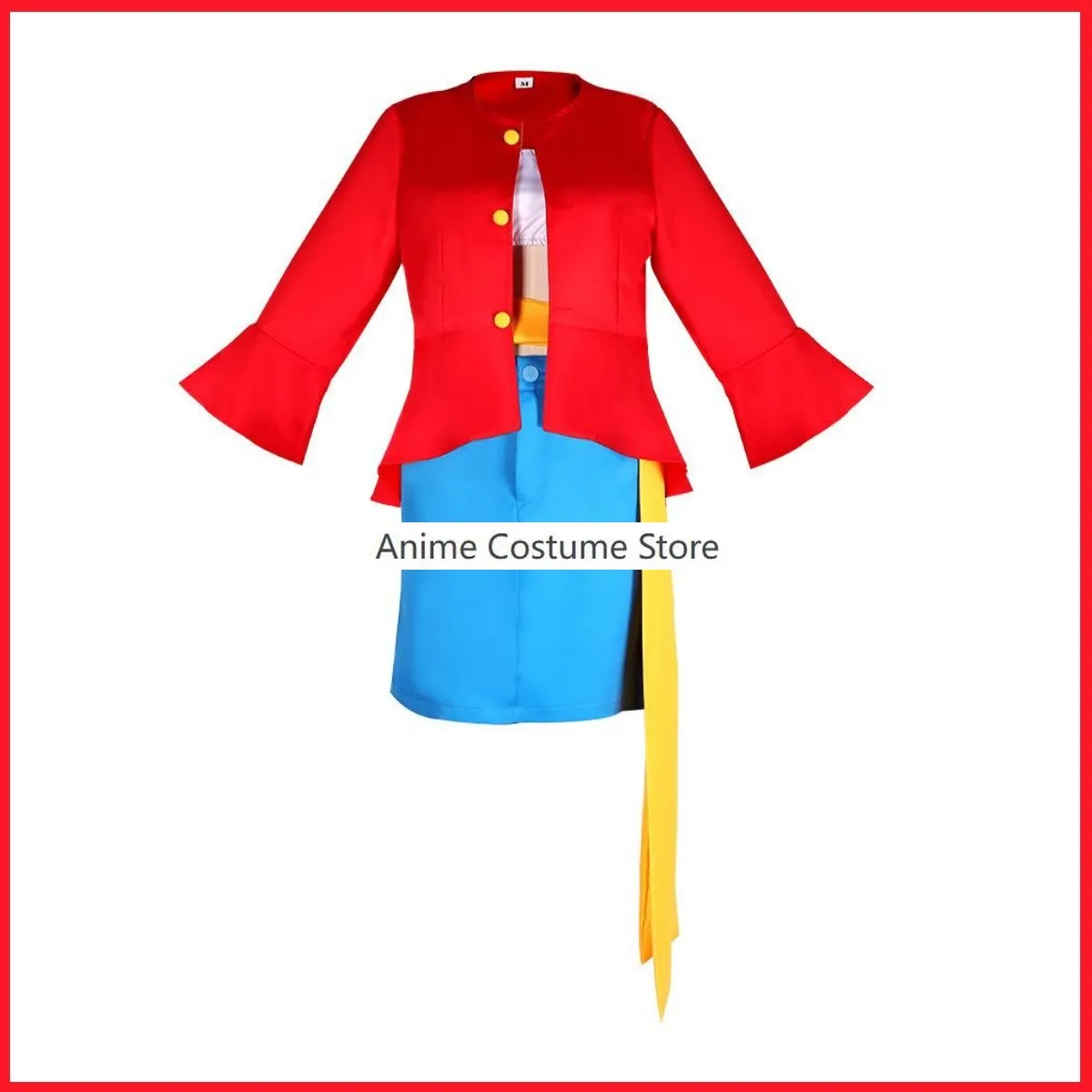 Anime Monkey D. Luffy Cosplay Costume Straw Hat Boy Female Red Tops Skirt Uniform Grass Shoes Woman Sexy Carnival Halloween Suit