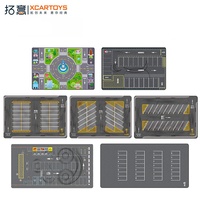 XCARTOYS Road Traffic Scene Game Office Mouse Pad Floor Pad Climbing Pad Building Street View Toy Model