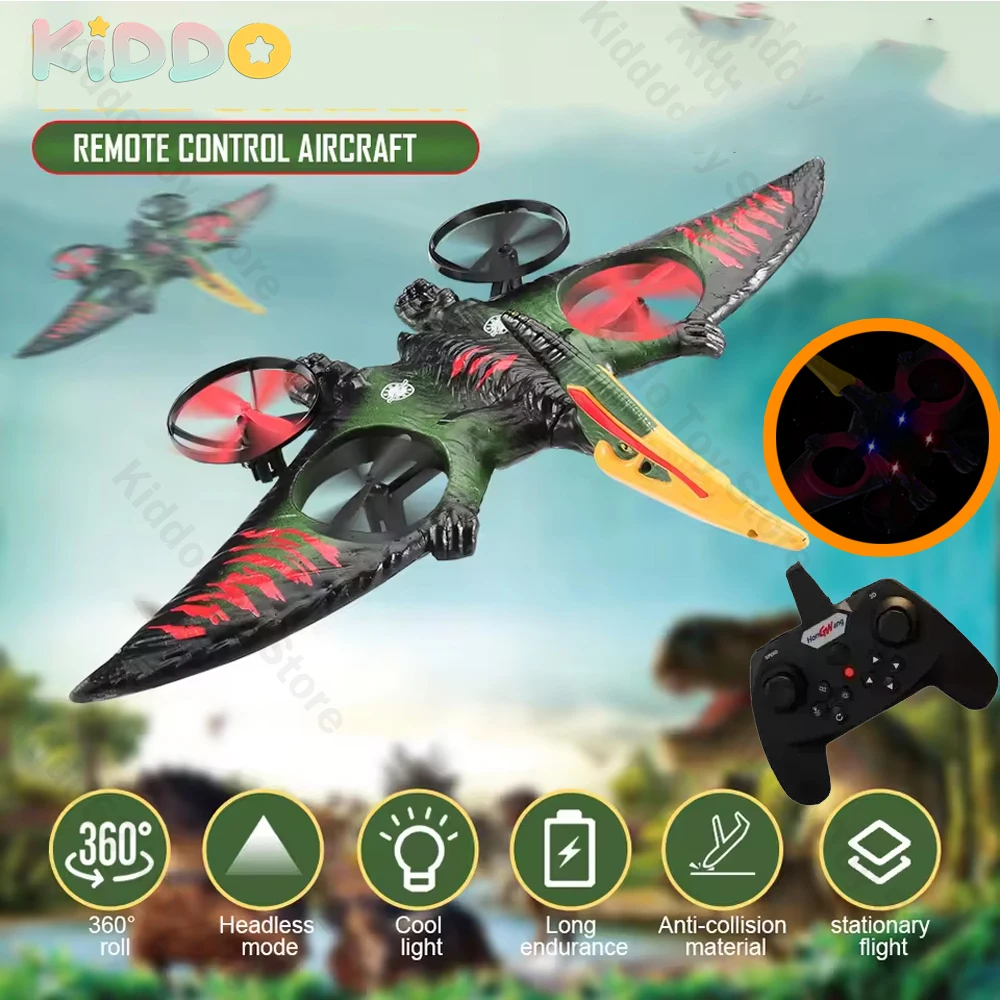 

Радиоуправляемый самолет Pterosaur 2,4G EPP Foam Drone с дистанционным управлением, самолет с датчиком гравитации, планер со световыми боеприпасами для мальчиков на Рождество