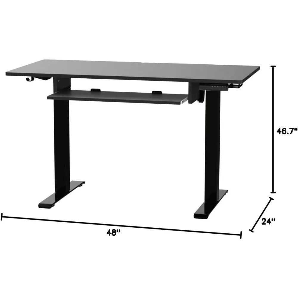 Standing Desk Adjustable Height with Extra Large Keyboard Tray, Electic Adjustable Desk with 4 Memory Presets