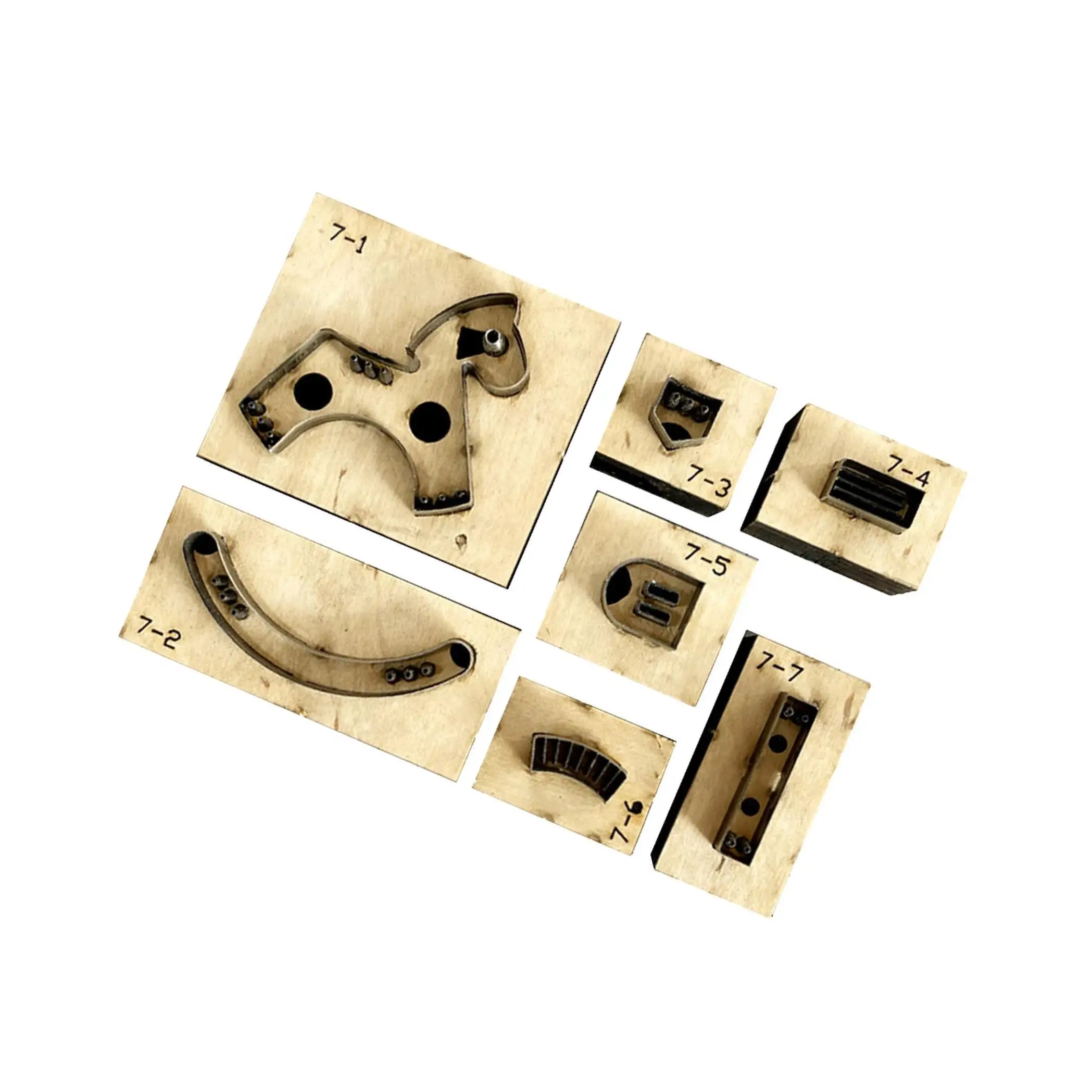 

7pcs Punch Embossing Wood Cutting Dies for Leather Craft Leathercraft Making