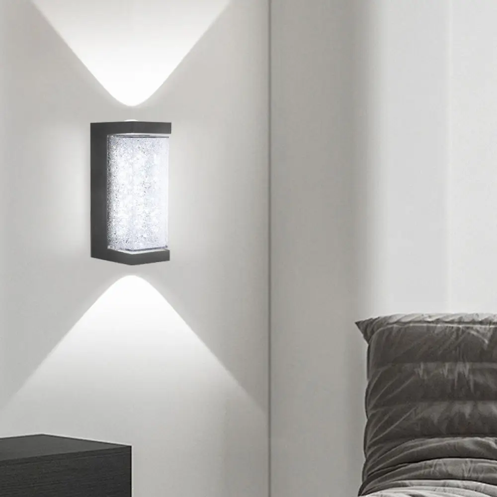 Minimalist Crystal LED Wall Sconce Modern Luxury Lighting Up Down Light Fixture For Hallway Porch Bedroom Living Room
