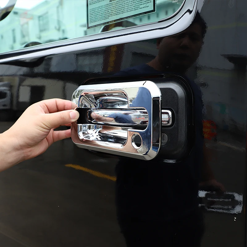 cheya ABS Chrome Car External Outer Door Handle Bowl Cover Trim for Hummer H2 2003-2009 Exterior accessories 4 PCS