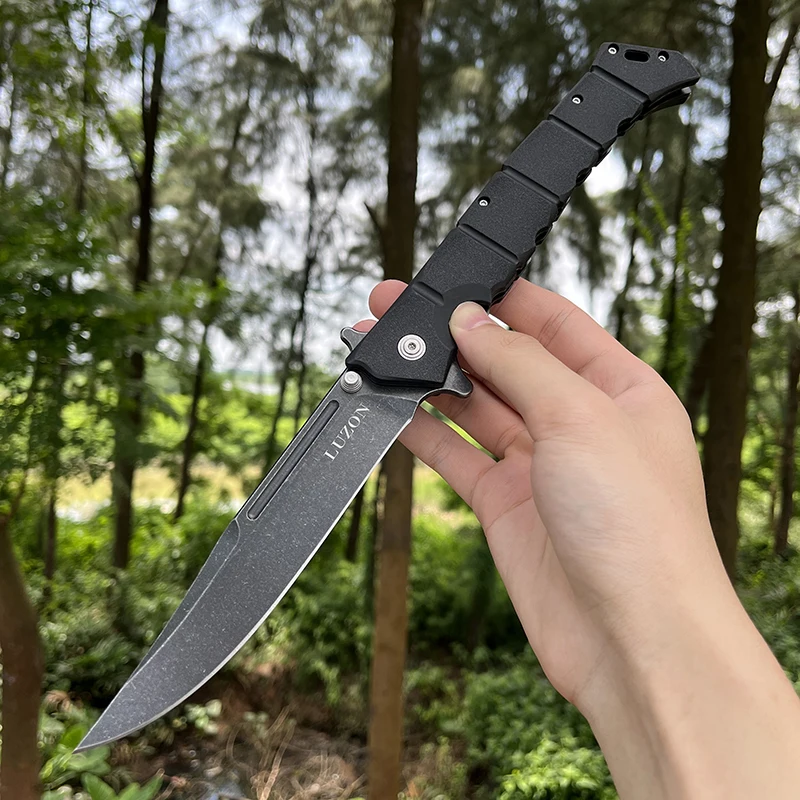 CS Large Luzon Folding Flipper knife Pocket Knife Outdoor Hiking Camping knife self defense tactical Survival knife EDC Knife